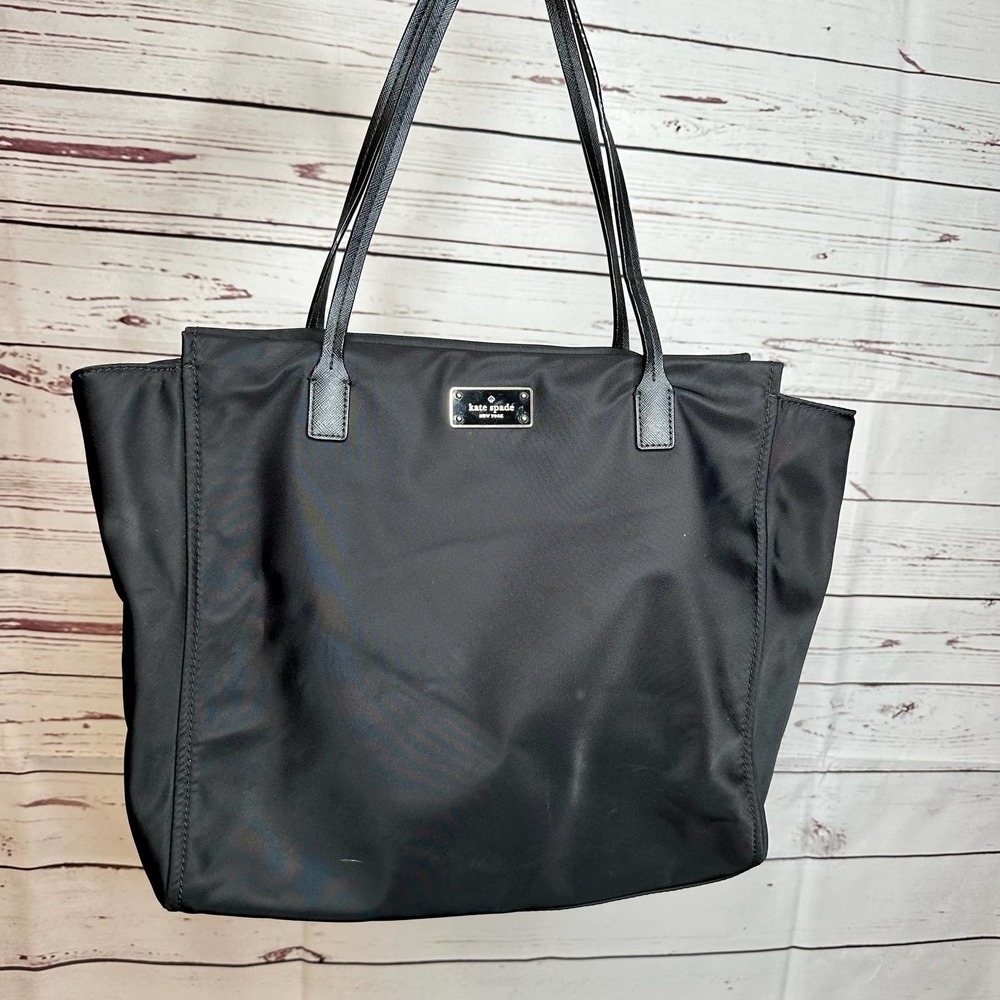 Kate Spade Black Nylon Zipper Tote Diaper Bag
